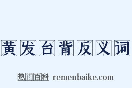 黄发台背反义词是什么意思的图片